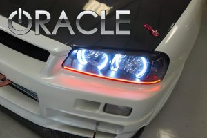 Nissan Skyline Headlight Halo Kit - ORACLE Lighting - Blue - `98-`01